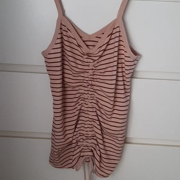 Torrid Striped Ruched Pink Top - Picture 5 of 7